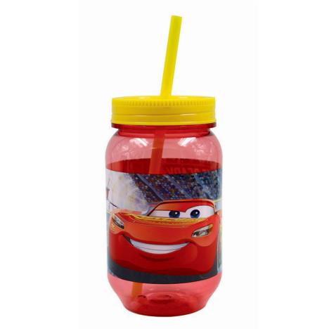 Disney Cars 550ml Mason Jar Tumbler Cup With Straw £1.99